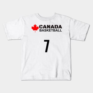 Canada Basketball Number 7 Design Gift Idea Kids T-Shirt